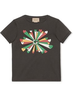 Gucci Kids футболка с принтом и логотипом GG