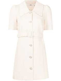 b+ab твидовое платье-рубашка с поясом