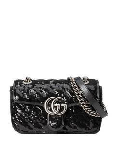 Gucci мини-сумка на плечо GG Marmont с пайетками