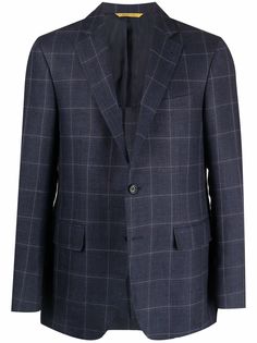 Canali однобортный пиджак в клетку