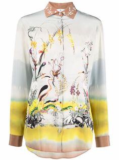 Etro блузка с вышивкой