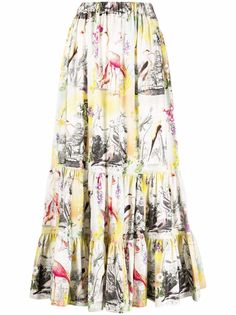 Etro юбка макси с вышивкой