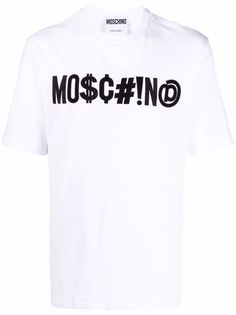 Moschino футболка с вышитым логотипом