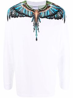 Marcelo Burlon County of Milan топ с длинными рукавами и принтом Wings