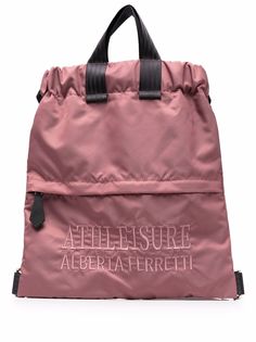 Alberta Ferretti рюкзак на молнии с вышитым логотипом