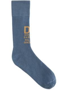 Dolce & Gabbana носки в рубчик с логотипом