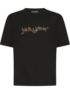 Dolce & Gabbana футболка с вышитым логотипом