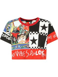 Dolce & Gabbana футболка с принтом в технике пэчворк