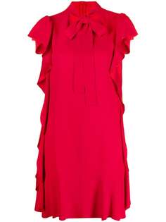 RED Valentino платье мини с бантом и оборками
