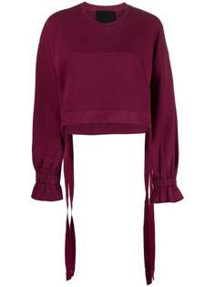 RED Valentino топ с длинными рукавами и сборками