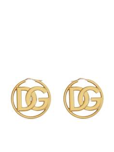 Dolce & Gabbana серьги-кольца с логотипом Interlocking DG