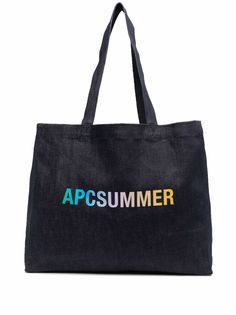 A.P.C. джинсовая сумка-шопер с логотипом