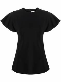 Jil Sander блузка с короткими рукавами и оборками