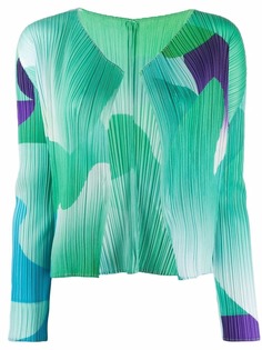 Pleats Please Issey Miyake плиссированный кардиган Flower Yawn