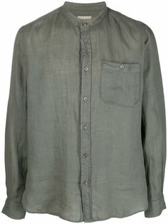 Woolrich рубашка с воротником-стойкой