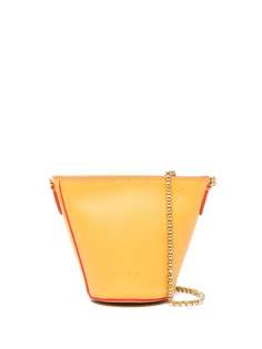 Marni debossed-logo leather bucket bag