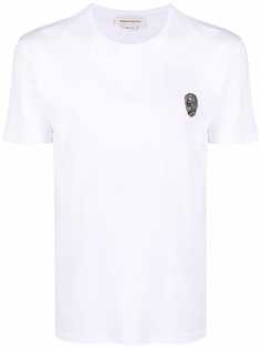 Alexander McQueen футболка с нашивкой Skull