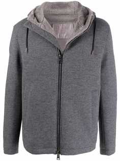 Herno zip-up hooded short jacket