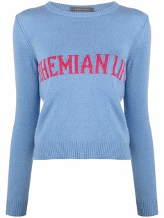 Alberta Ferretti Bohemian Life intarsia-knit cashmere jumper