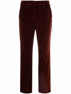 Etro velvet-effect cropped trousers