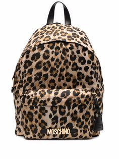 Moschino рюкзак с леопардовым принтом