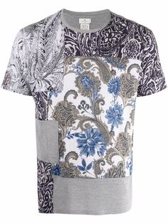 Etro футболка с узором пейсли