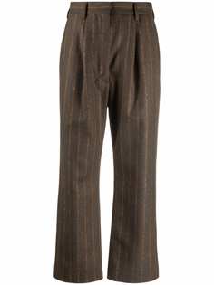 MM6 Maison Margiela полосатые брюки с завышенной талией
