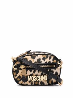 Moschino сумка на плечо с леопардовым принтом