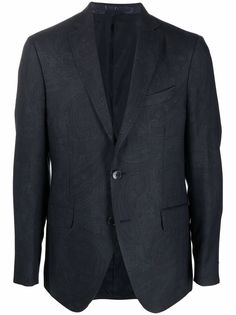 Etro однобортный пиджак с принтом пейсли