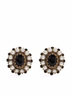 Dsquared2 серьги с кристаллами и искусственным жемчугом