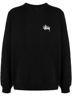 Stussy толстовка с круглым вырезом и логотипом