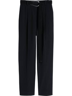 Victoria Victoria Beckham брюки из сирсакера с поясом