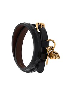 Alexander McQueen двойной браслет с черепом