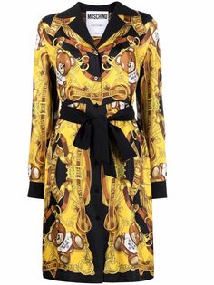 Moschino платье-рубашка с принтом Teddy