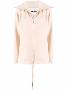 Jil Sander куртка на молнии с объемным воротником