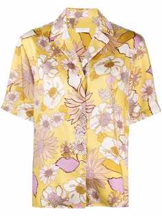 Sandro Paris рубашка с короткими рукавами и цветочным принтом