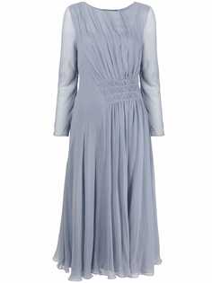 Alberta Ferretti gathered chiffon dress