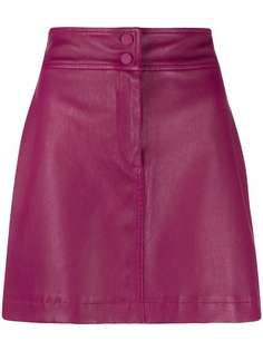 Alberta Ferretti A-line leather skirt