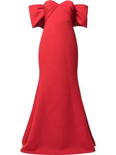 Badgley Mischka вечернее платье с открытыми плечами