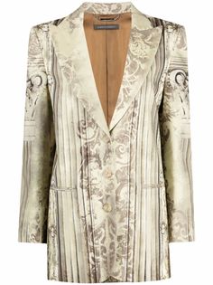 Alberta Ferretti nature-print blazer