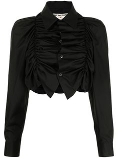 Comme Des Garçons укороченная рубашка со сборками