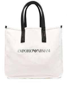 Emporio Armani большая сумка-тоут с логотипом