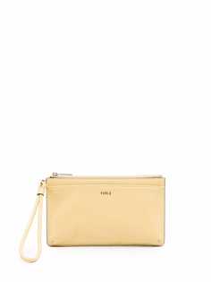 Furla Babylon grained leather clutch bag