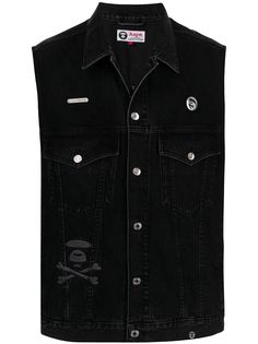 AAPE BY *A BATHING APE® джинсовая куртка без рукавов