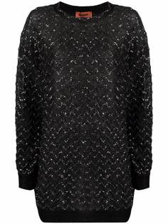 Missoni джемпер с узором шеврон и блестками