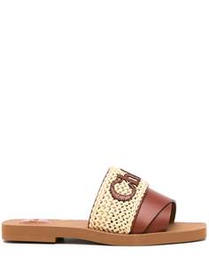 Chloé мюли Woody на плоской подошве