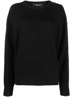 Versace джемпер с узором Greca