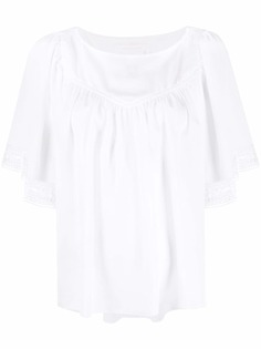 See by Chloé блузка ампирного силуэта с короткими рукавами