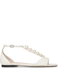 Jimmy Choo сандалии Bella с искусственным жемчугом