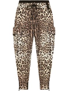 Dolce & Gabbana зауженные брюки с леопардовым принтом